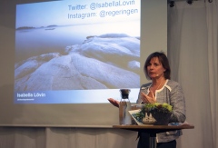 Isabella Lövin, minister för internationellt utvecklingssamarbete och klimat, talade om vad hållbarhetsmålen betyder för världen och för oss i Sverige.