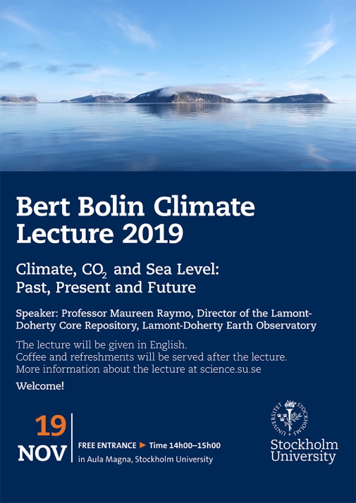2019 Bolin Climate Lecture flyer