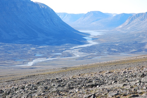Permafrost-landskap på Grönland. Foto: Gustaf Hugelius