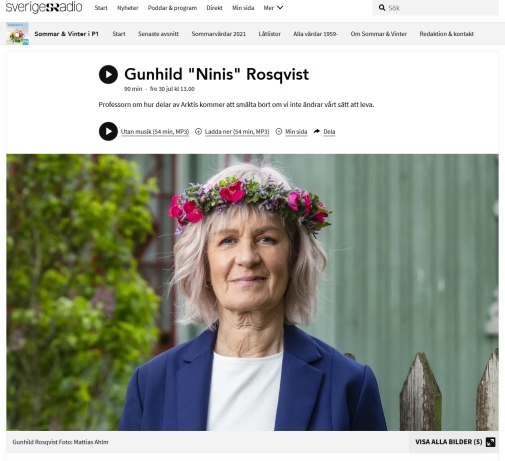 Gunhild ”Ninis” Rosqvist, klipp från SRs webbplats